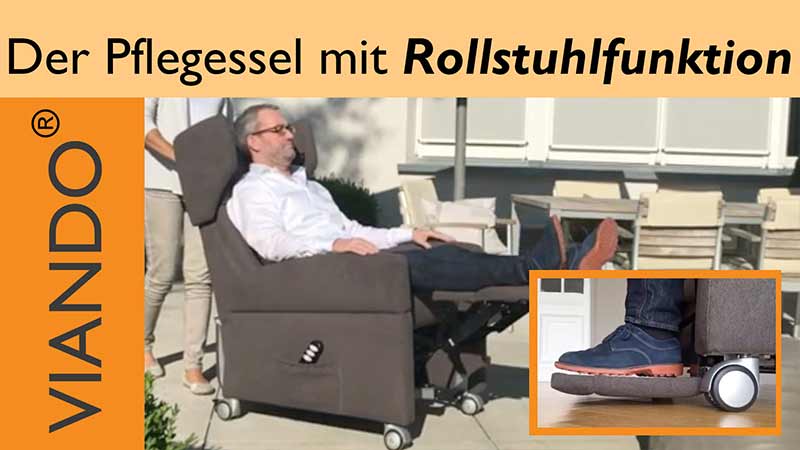 Video: Pflegesessel mit Rollstuhlfunktion einfach erklärt