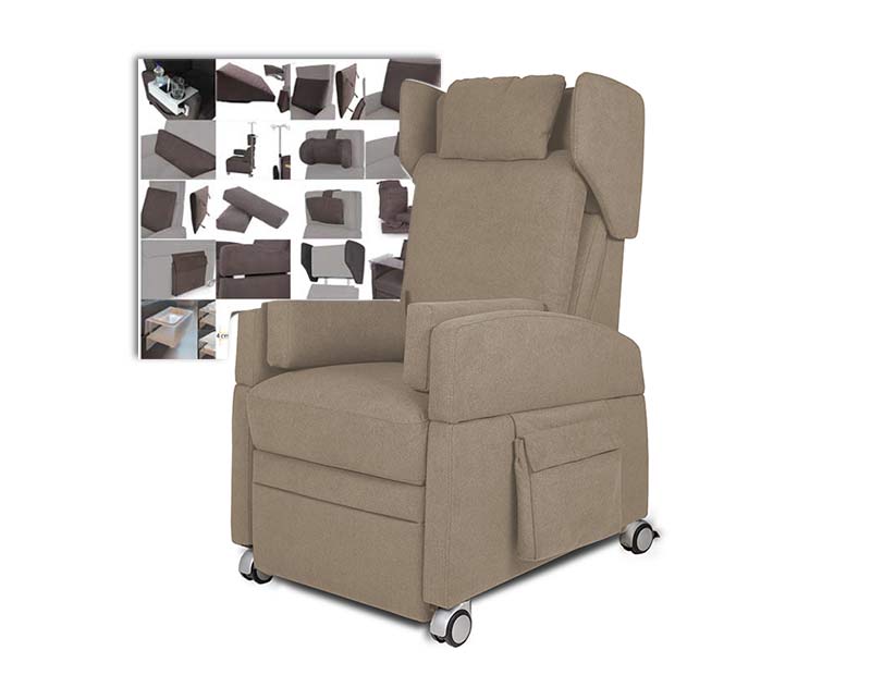 Konzept des VIANDOpflege: Ein Sessel für alle Anwendungen / Zubehör